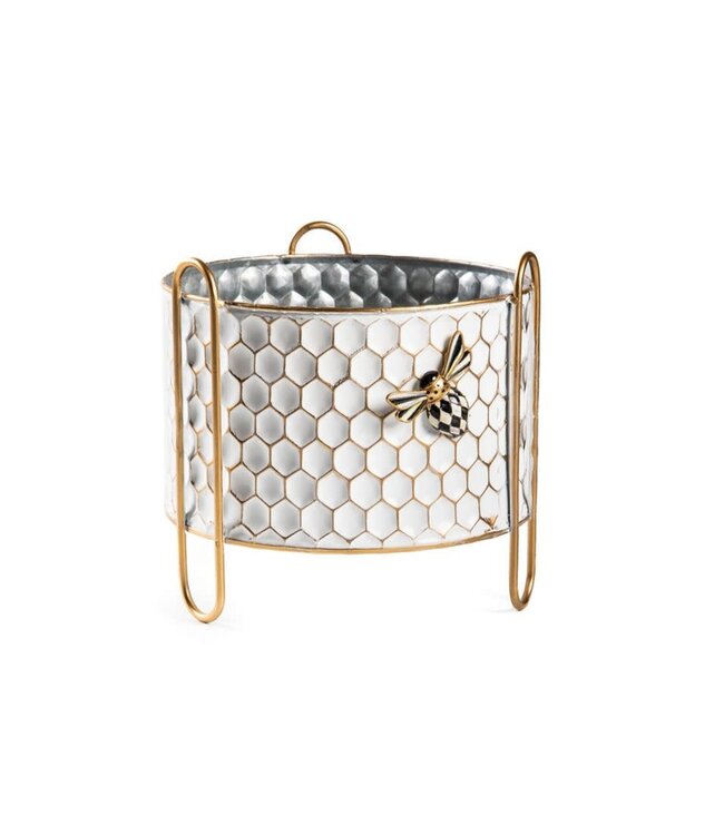MACKENZIE CHILDS Honeycomb Tin Planter - Small