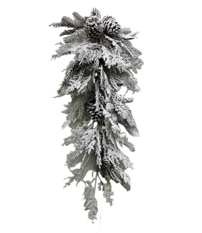 Flocked Pine Teardrop