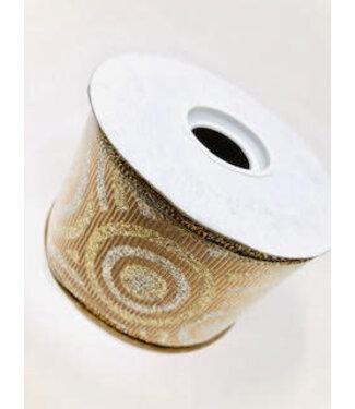 Renee Wired Edge Ribbon - Gold/Silver