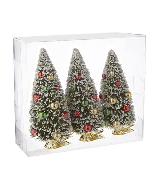 6" Clip-On Bottle Brush Tree Ornaments