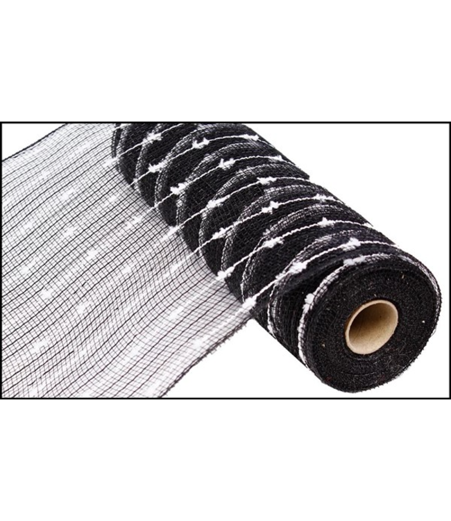 10.25"X10yd Metallic Puff Ball Mesh Ribbon