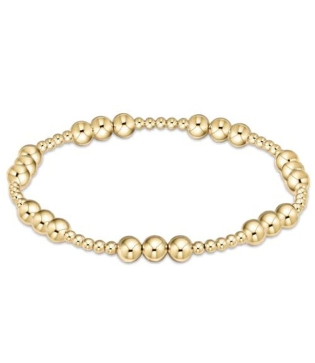 ENEWTON Classic Joy Pattern 5mm Bead Bracelet - Gold