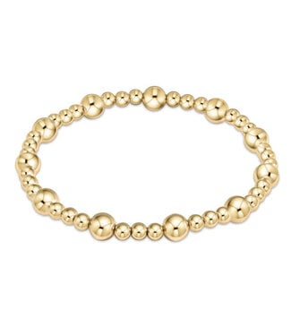 ENEWTON Classic Sincerity Pattern 6mm Bead Bracelet - Gold