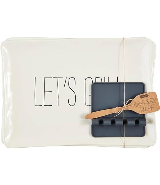 Grill Platter & Tool Mat -  Sold as Set