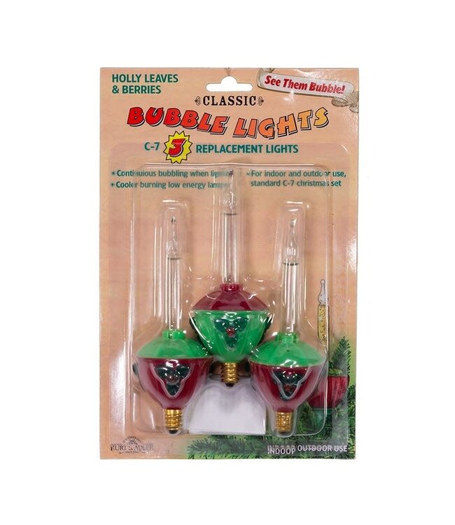 C7 3-Piece Bubble Light Replacement Bulbs