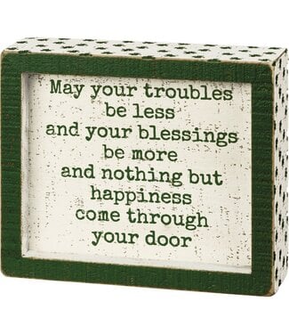May Your Blessings Be More Inset Box Sign
