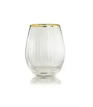 Qualia Glass Gold Rocher Coupe Stemless