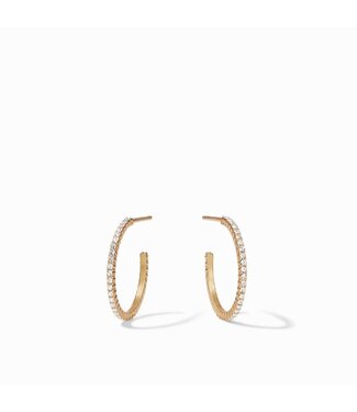 JULIE VOS Windsor Hoop Gold Crystal