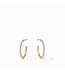 JULIE VOS Windsor Hoop Gold Crystal