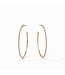 JULIE VOS Windsor Hoop Gold Crystal