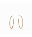 JULIE VOS Windsor Hoop Gold Crystal