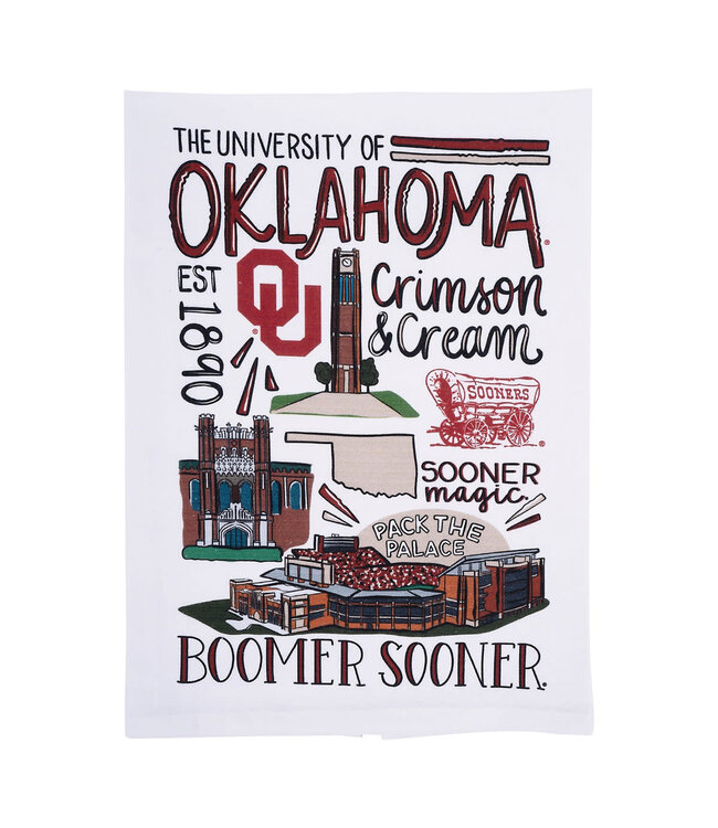 Oklahoma Boomer Sooner Tea Towel