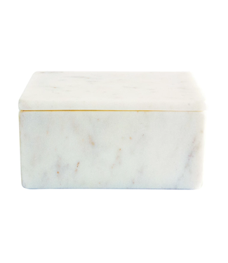 Marble Box With Lid, White