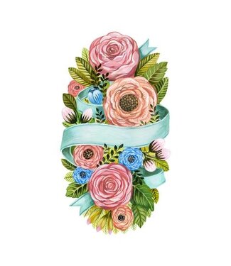 HESTER & COOK SPRING FLORAL PAPER TABLE ACCENT