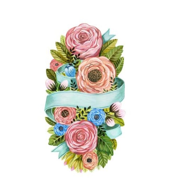 HESTER & COOK SPRING FLORAL PAPER TABLE ACCENT