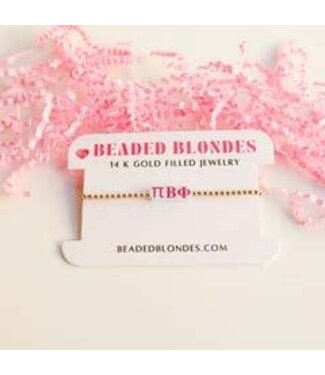 BEADED BLONDES Pi Phi Symbol Bracelet