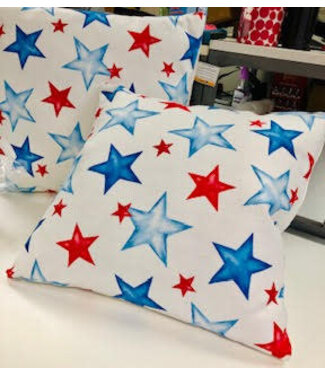 Watercolor USA Stars Pillow