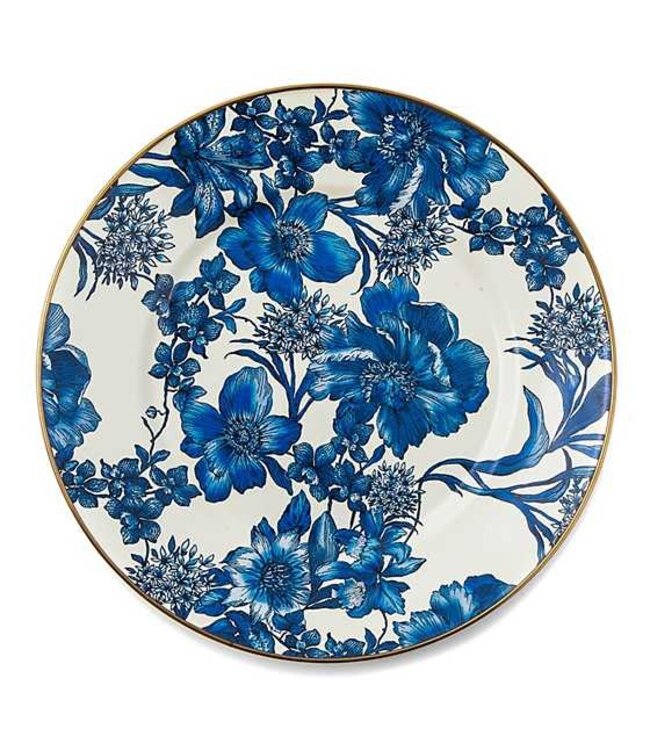 MACKENZIE CHILDS Royal English Garden Enamel Dinner Plate