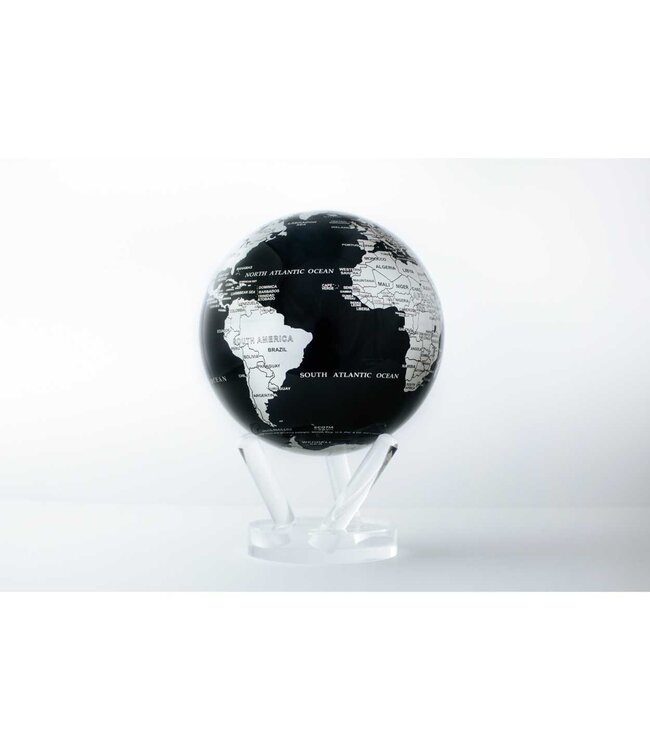 MOVA INTERNATIONAL 6" Black & Silver Globe w/ Base