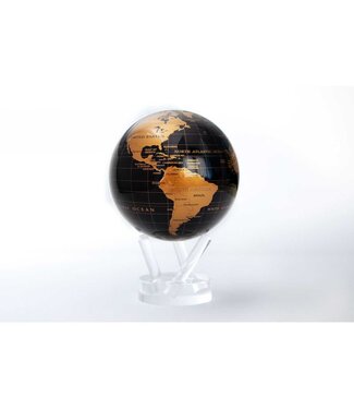 MOVA INTERNATIONAL 6" Black and Gold Globe W/ Base