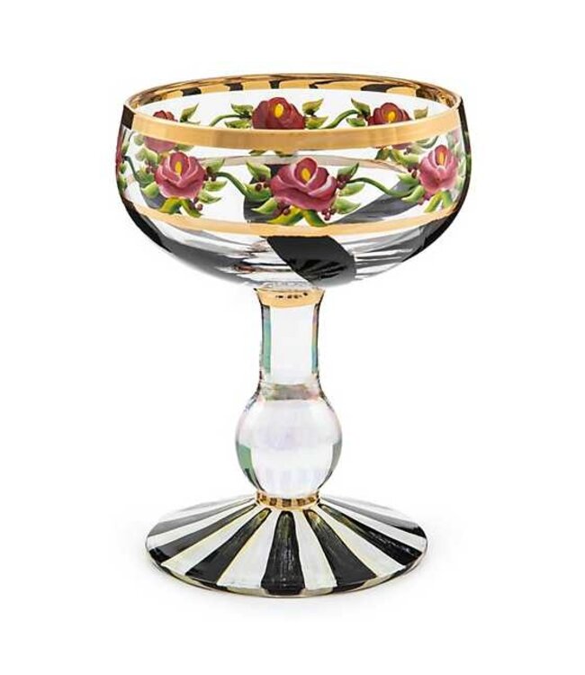 MACKENZIE CHILDS Maypole Coupe Glass