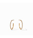 JULIE VOS Windsor Hoop Gold Crystal