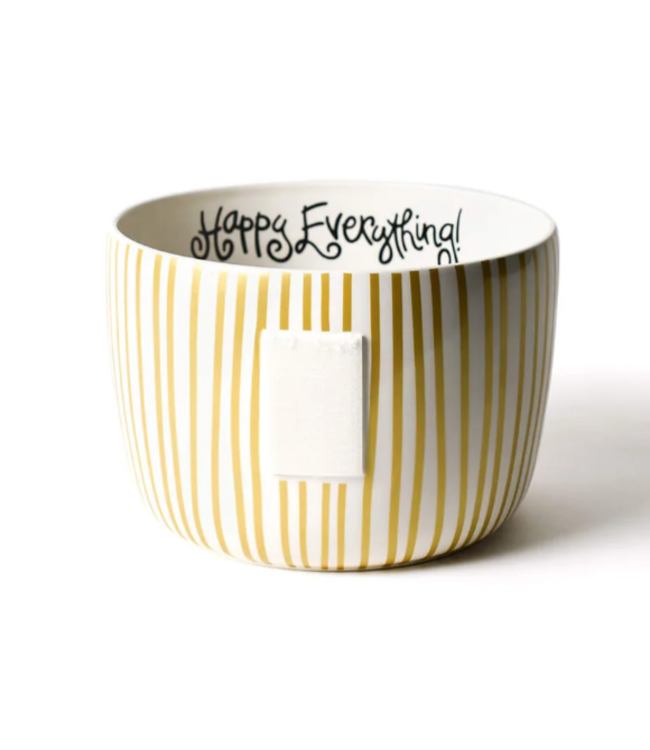 HAPPY EVERYTHING Gold Stripe Big Happy Everything Bowl