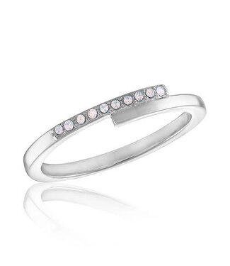 Overlapping White Opal Stack Ring