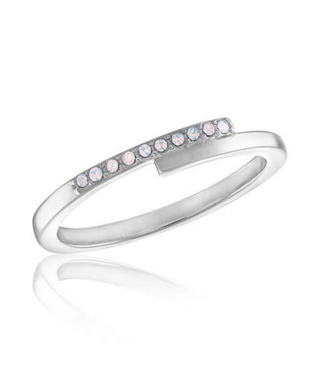 Overlapping White Opal Stack Ring