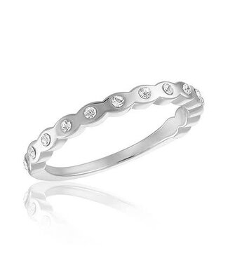 CZ Cloud Band Stack Ring