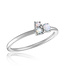 White Opal Trio Stack Ring