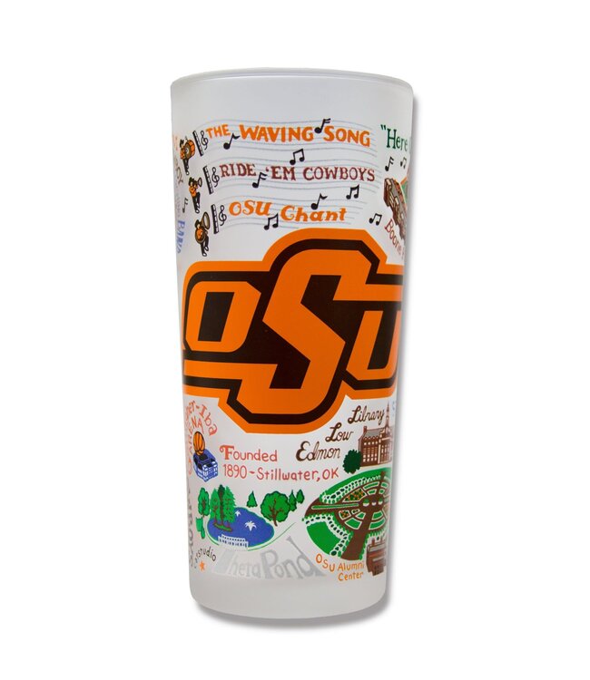 Oklahoma State University Collegiate Drinking Glass