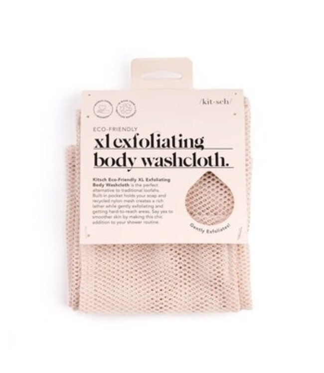 KITSCH XL Exfoliating Body Washcloth Blush Amber Marie and Company