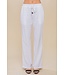 Kylie Linen Drawstring Waist Long Pants with Pockets