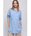 Jane Linen Oversized Double Pocket Button Down Shirt