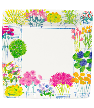 Salad/Dessert Plates Square Flower Market