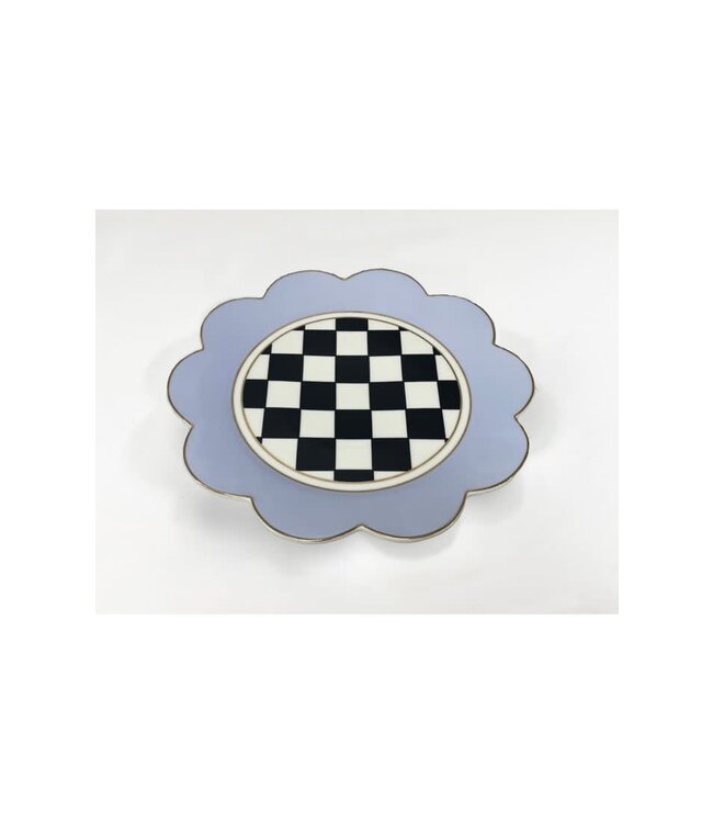 MACKENZIE CHILDS Butterfly Toile Dinner Plate