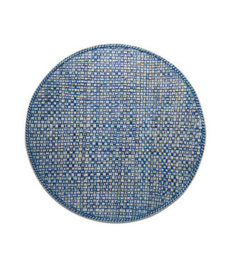 Pantai Blue Round Single Placemat 15 inch Blue
