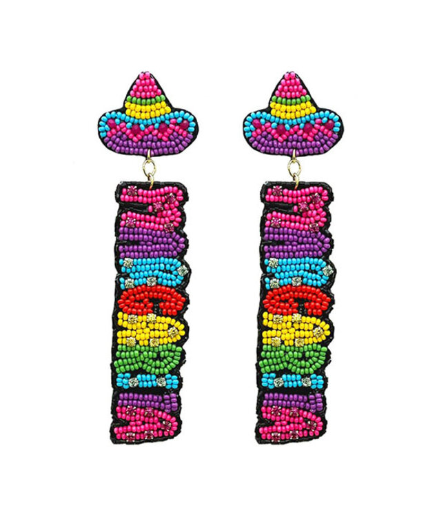 BEADED CINCO DE MAYO EARRINGS