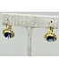 JERE BIJOUX Gold Single Stone Earring Dot Edge