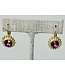 JERE BIJOUX Gold Single Stone Earring Dot Edge