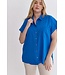 Diana Solid Button Down Collared Top