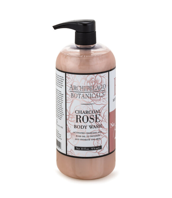 ARCHIPELAGO BOTANICALS Charcoal Rose 33oz Body Wash