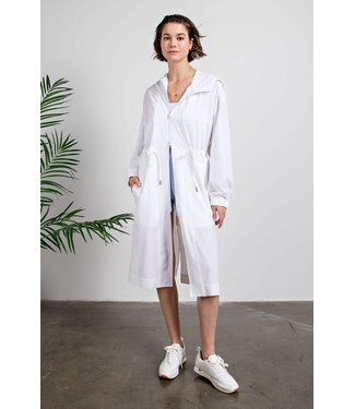 Sophie Crinkle Woven Long Hoodie Jacket