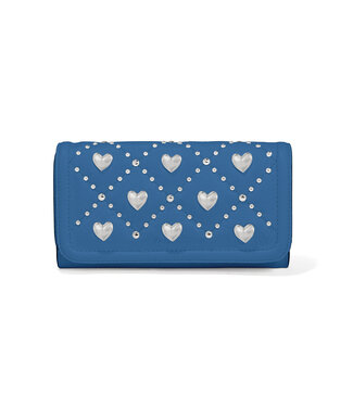 BRIGHTON Brave Heart Large Wallet Bay Blue