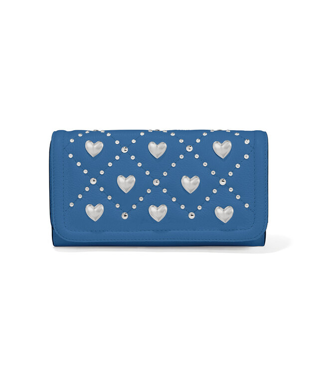 BRIGHTON Brave Heart Large Wallet Bay Blue