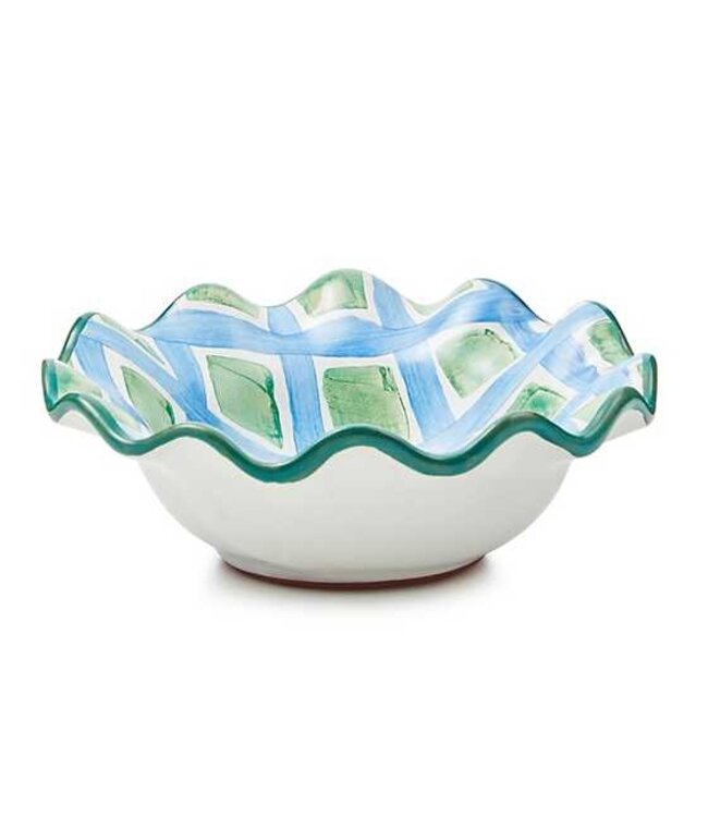 MACKENZIE CHILDS Pencil & Paper Co. Ceramic Fluted Berry Bowls