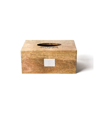 HAPPY EVERYTHING Happy Everything Mini Rectangle Wood Tissue Box