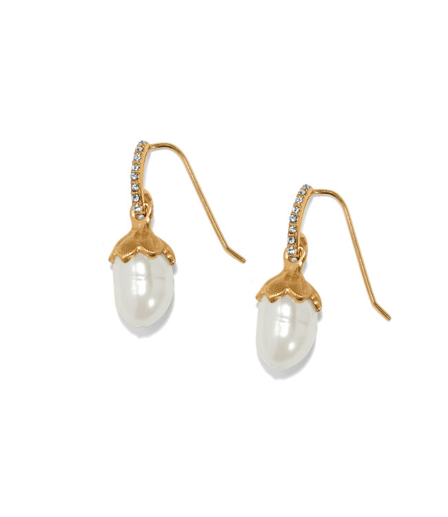 BRIGHTON Everbloom Pearl Drop Earrings Gold-Pearl