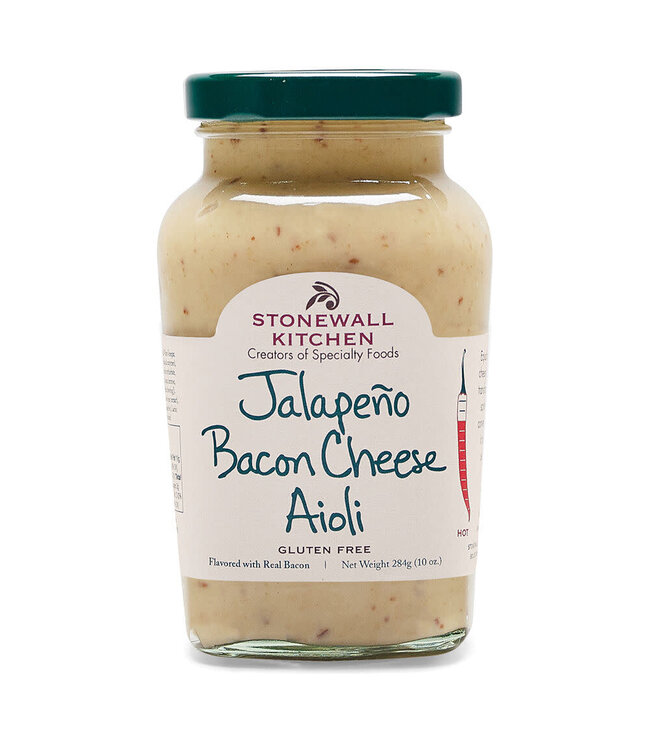 STONEWALL KITCHEN 10oz Jalapeño Bacon Cheese Aioli Jar